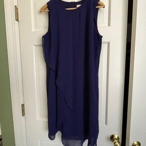 Elegant Blue Sleeveless Dress